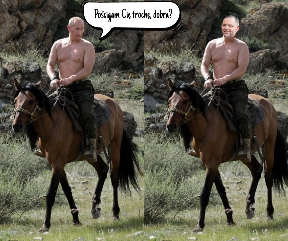 CzcigodnaPolka's tweet photo. Słyszeliście, że Putin ściga Nawrockiego? https://t.co/iqPkeM4kKX