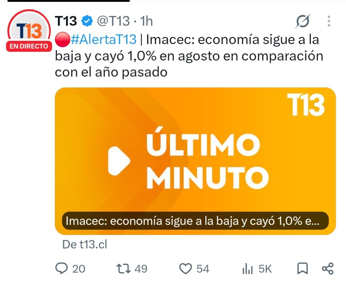 Divididos_Sumo's tweet photo. IMACEC -1% en Agosto, JOSE KAST y el gobierno de los incompetentes, el Gobierno de la Cesantia, el gobierno de la Inflación, el gobierno de la Recesión, el gobierno del aumento del costo de la vida, el gobierno del Pesimismo, son un Desastre, una catástrofe!!
#KastDestruyóChile https://t.co/oIigYtN3nr