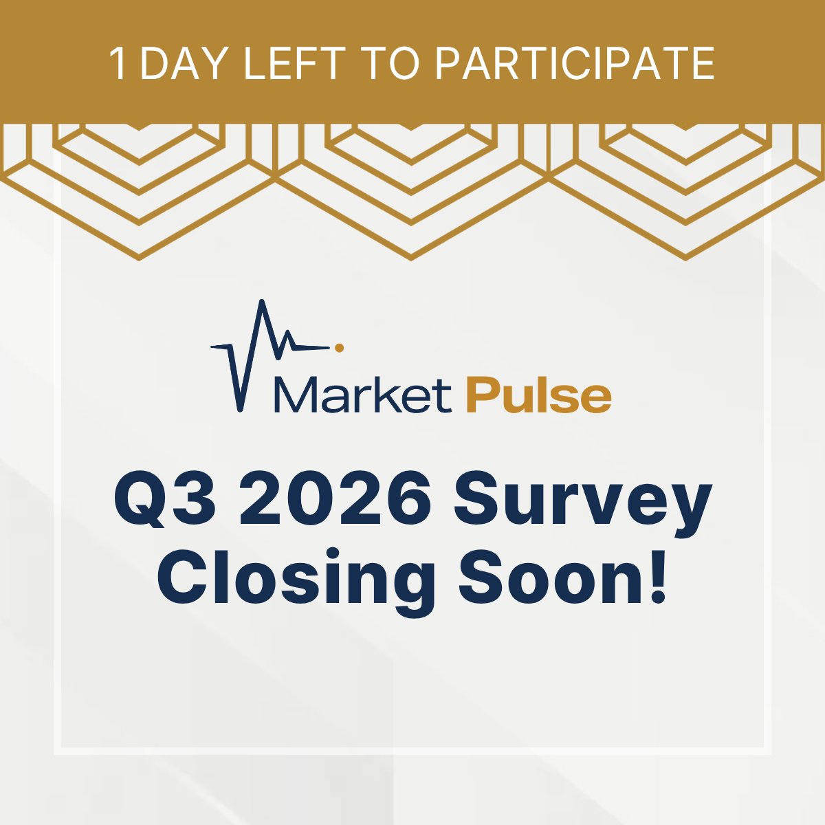 MAsource's tweet photo. Last chance to participate!

The Q3 2026 Market Pulse Survey closes tomorrow. Add your voice before it's too late: https://t.co/DNPoeEBZqi https://t.co/j1qxP8tFA4