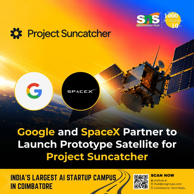 snsihub's tweet photo. @Google and @SpaceX are exploring Project Suncatcher, a concept for solar-powered satellite AI data centres.

The bigger shift: AI infrastructure could soon extend beyond Earth.

#AI #Google #SpaceX #SpaceAI #AIInfrastructure #DataCenters #Innovation #snsihub https://t.co/0jLNB0FH8b