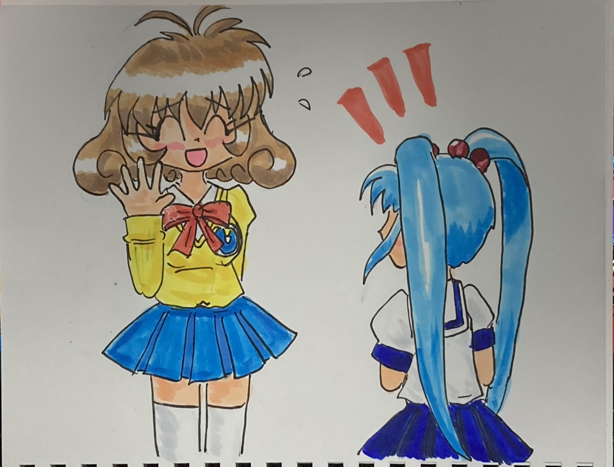 bb172's tweet photo. 「おねーさんも魔法少女なの！？　すごーい！」
「うーん、魔法少女とはちょっと違うかなあ」
#コレクター・ユイ
#魔法少女プリティサミー https://t.co/NM4ukMuc0d