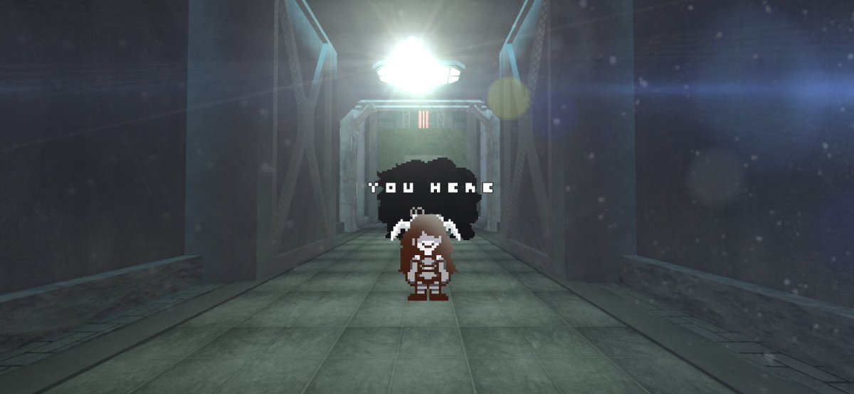 Echo1ngW0nd3r's tweet photo. [#Event_Depths]

[ The vessel opened the shelter doors, and jumped right in before anyone could stop her.. Of course they'd have to jump in after.. As they popped up into a.. Dusty old lab..?? ]

🩶: " Oooh! I was right! It's all spooky! " https://t.co/wK1QxtPEof