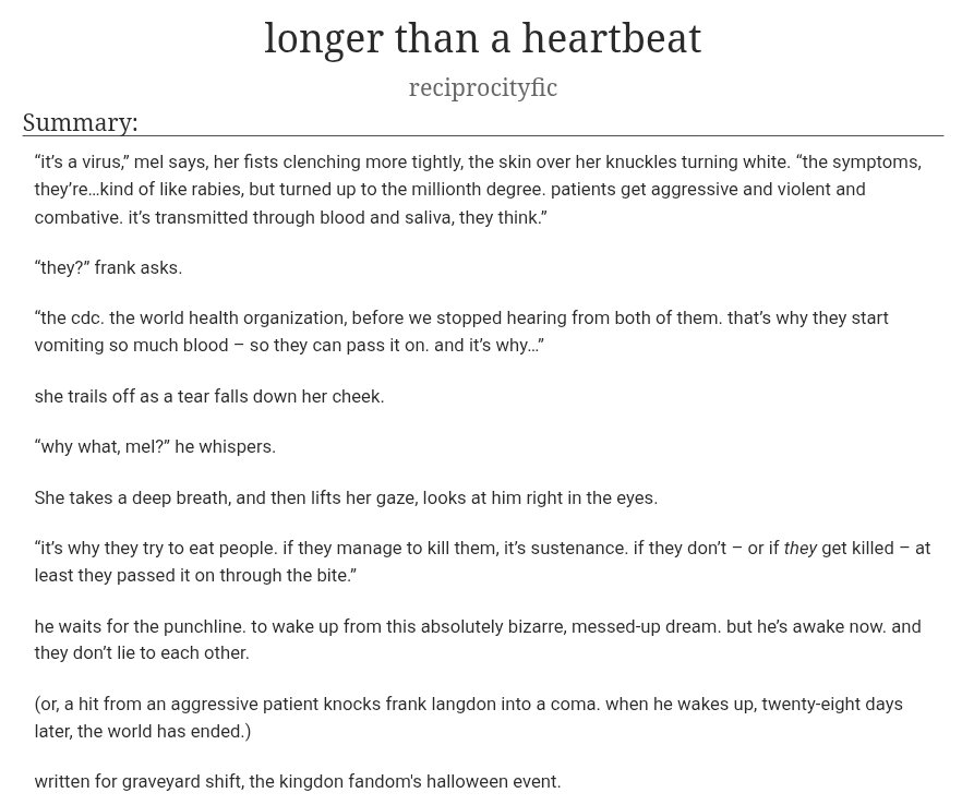 amycurtismarch's tweet photo. #LANGDONMEL #KINGDON #THEPITT
longer than a heartbeat
chapter 1 of 6 | rated e
https://t.co/sPOvtf4lOv https://t.co/koeHn16KjS