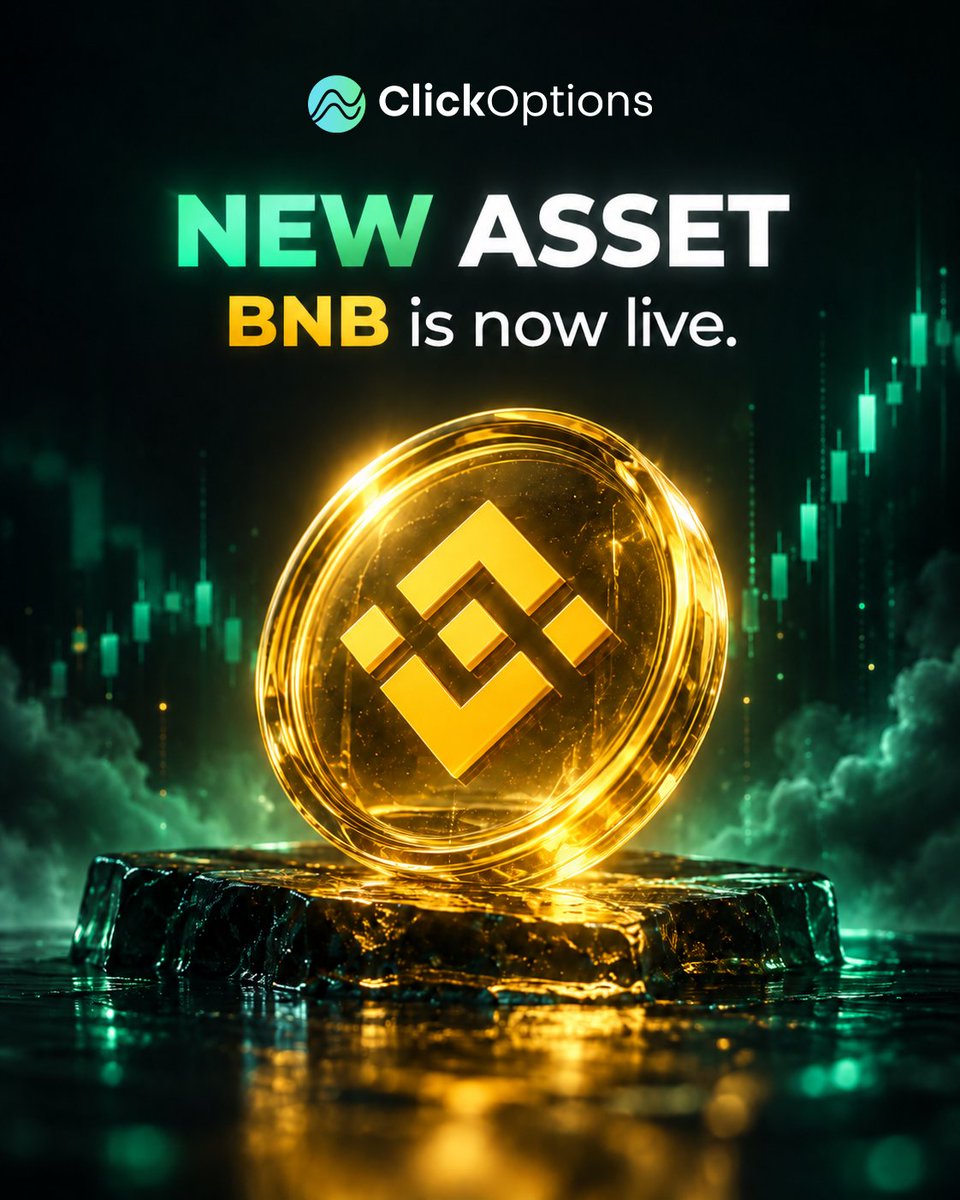 clickoptions_ai's tweet photo. BNB is now live on ClickOptions. 🟡

More assets. More setups. More ways to express your market view.

Trade BNB options and position around the price moves, levels and market scenarios that matter to you.

Explore BNB on ClickOptions.

#BNB #Crypto #OptionsTrading #ClickOptions https://t.co/PFn2ET7yrG