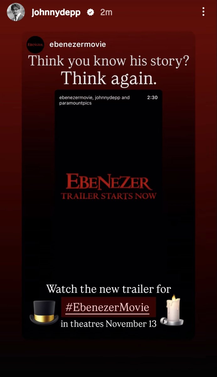 libby_priest323's tweet photo. Johnny Depp's new IG story

#EbenezerMovie

https://t.co/URBYESJJdq https://t.co/rRqHPav7jI