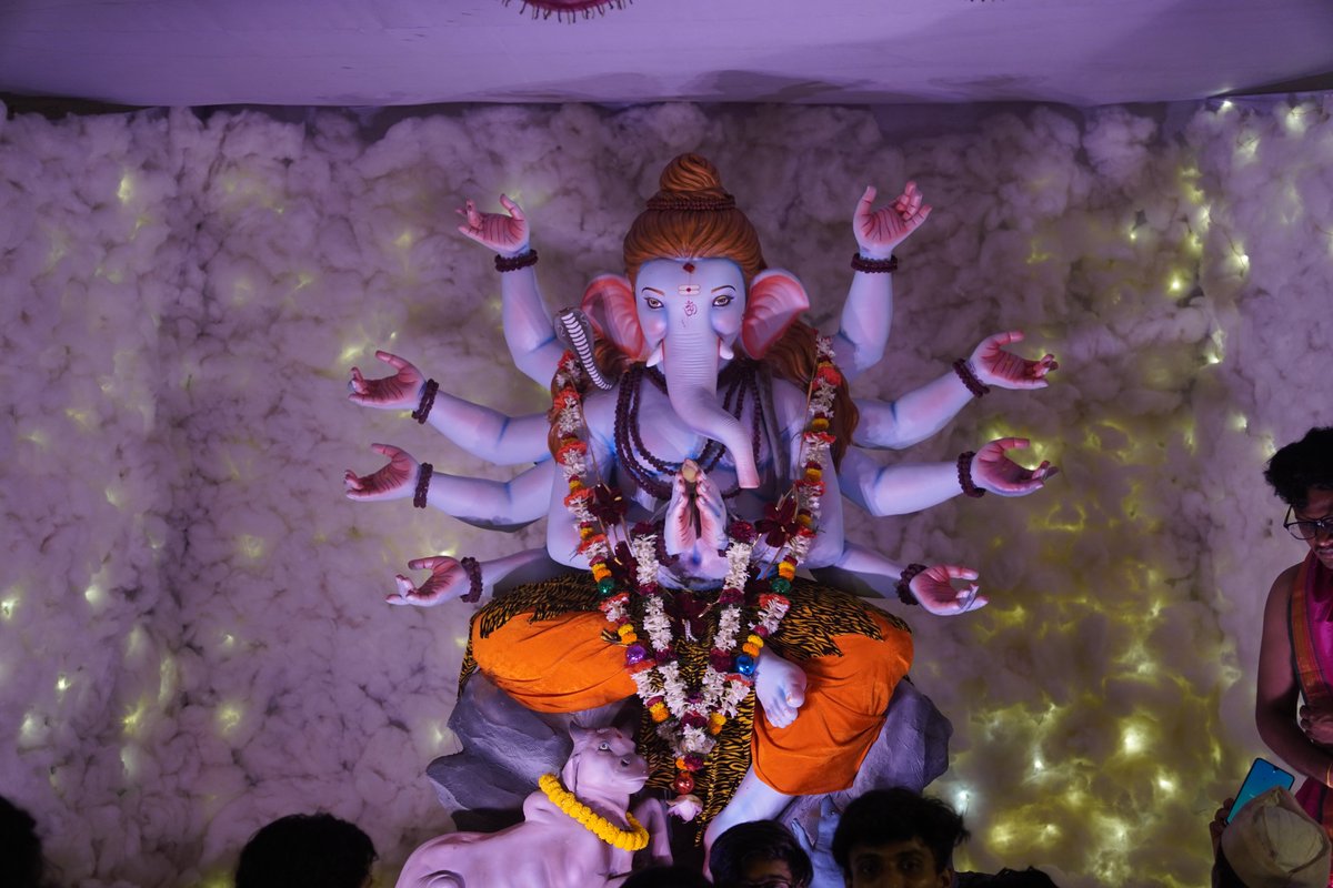 Suman_iitkgp's tweet photo. Ganpati Bappa Morya!

It was a pleasure to join the Ganesh Chaturthi celebrations at Maharashtra Mandal, IIT Kharagpur, and participate in the Mangal Aarti amidst the warmth and enthusiasm of our students.

It was especially heartening to interact with our students and see them come together in a beautiful celebration of faith, culture and community.

Established in 2004, Maharashtra Mandal continues to enrich the cultural fabric of our campus. The vibrant Dhol-Tasha and Lezim added a distinctive Maharashtrian spirit to this year’s festivities.

I prayed to Ganpati Bappa for the continued progress and prosperity of IIT Kharagpur and the happiness and well-being of our entire community.

Ganpati Bappa Morya! @IITKgp