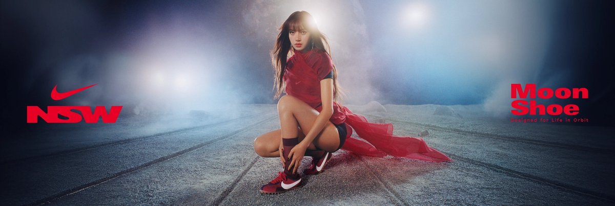 btf0327's tweet photo. (hires) LISA x Nike Moon Shoes official banner https://t.co/NI2dbRhtJf