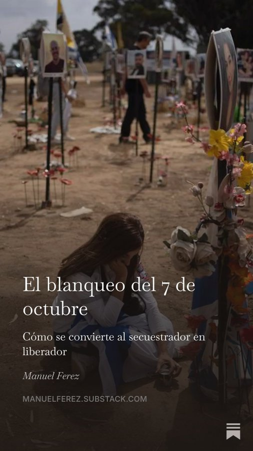 ferezmanuel's tweet photo. El blanqueo del 7 de octubre
Cómo Catar convierte a Hamas de secuestrador en liberador y traslada la culpa a Israel 

En Substack subo artículos sobre temas relacionados a Medio Oriente y Cáucaso. 
Invitados a unirse y comentar los artículos  
https://t.co/di4g3ESCP5 https://t.co/lmoxWS1I4t