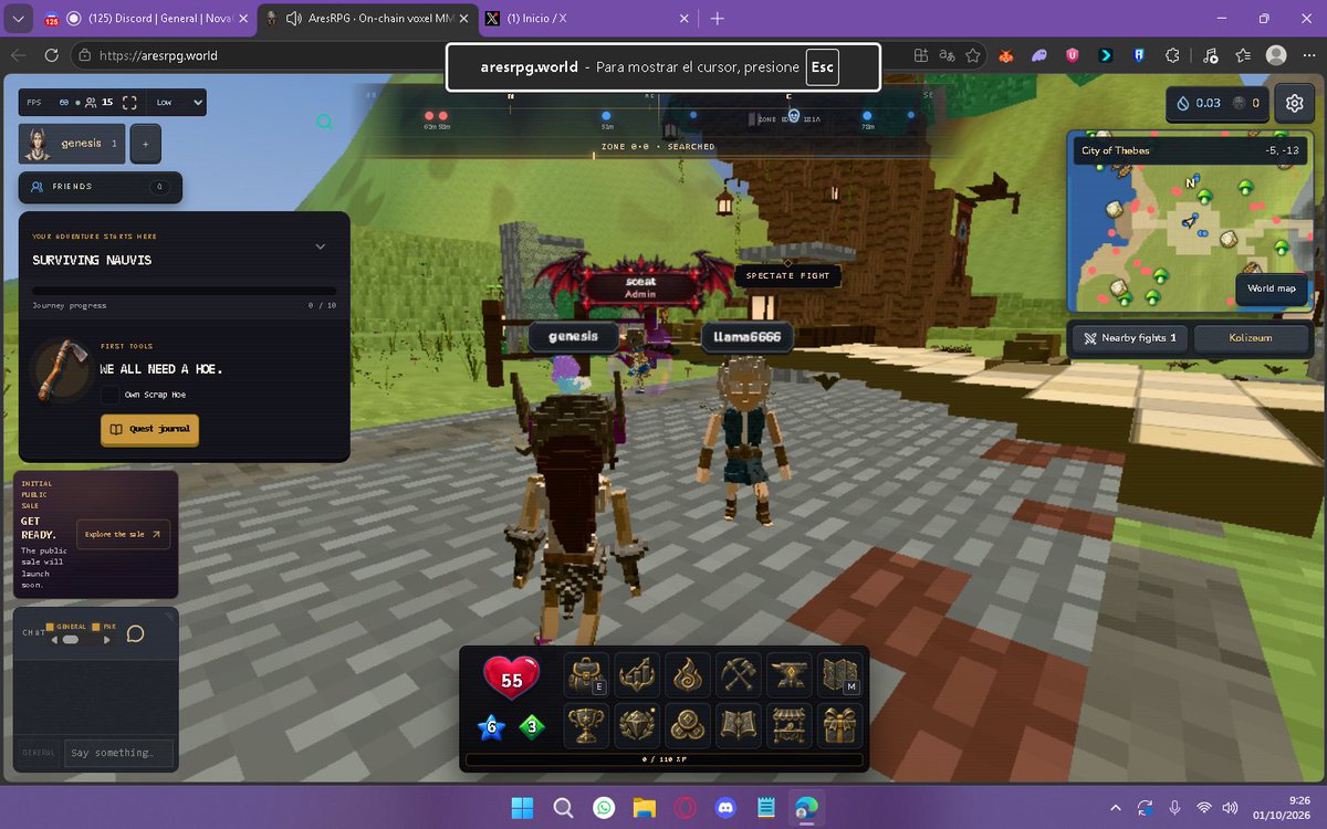 genesis_mago's tweet photo. Game night is live in the @NovaGamingGuild Discord grinding @AresRPG ⚔️✨

Awesome vibes and great matches with the crew! 🎮🔥

#AresRPG #NovaGamingGuild #Web3Gaming https://t.co/7dG9kIHky9