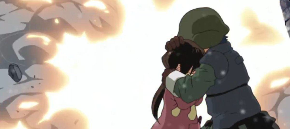abisu0502's tweet photo. SEED DESTINYのベルリンのデストロイ戦で出てくる

"被災者の少女をなだめてたらビームが飛んでくるのが見えて、咄嗟に少女を抱きしめて爆炎の中に消えるザフト兵"

が好きすぎる https://t.co/ajCVrz106H