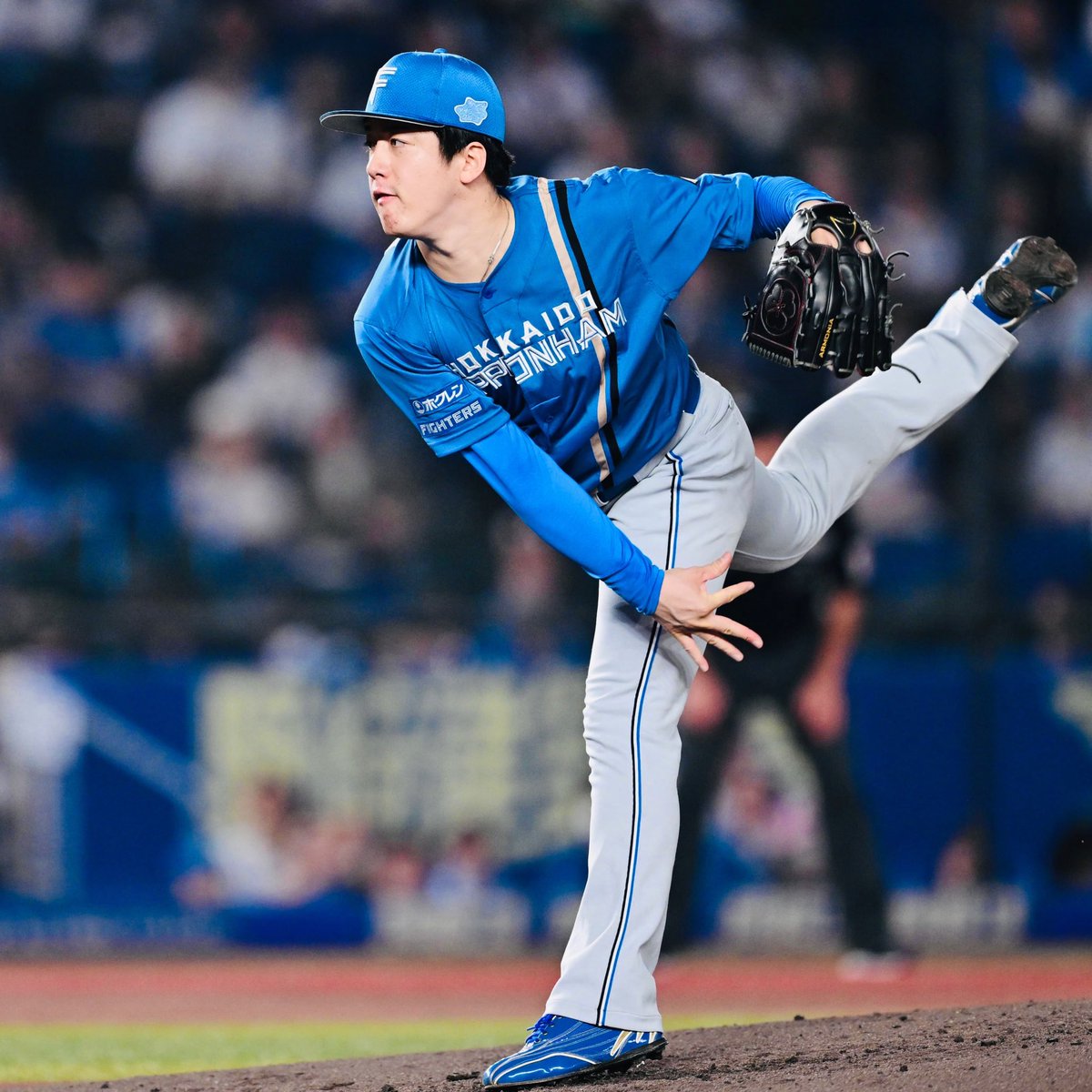 FightersPR's tweet photo. 本日のヒーロー👑

13勝目を挙げ自身初タイトルへ前進した、
北山亘基投手！

#ドミ男 
#ドミれ 
#lovefighters https://t.co/fELun9F6G5