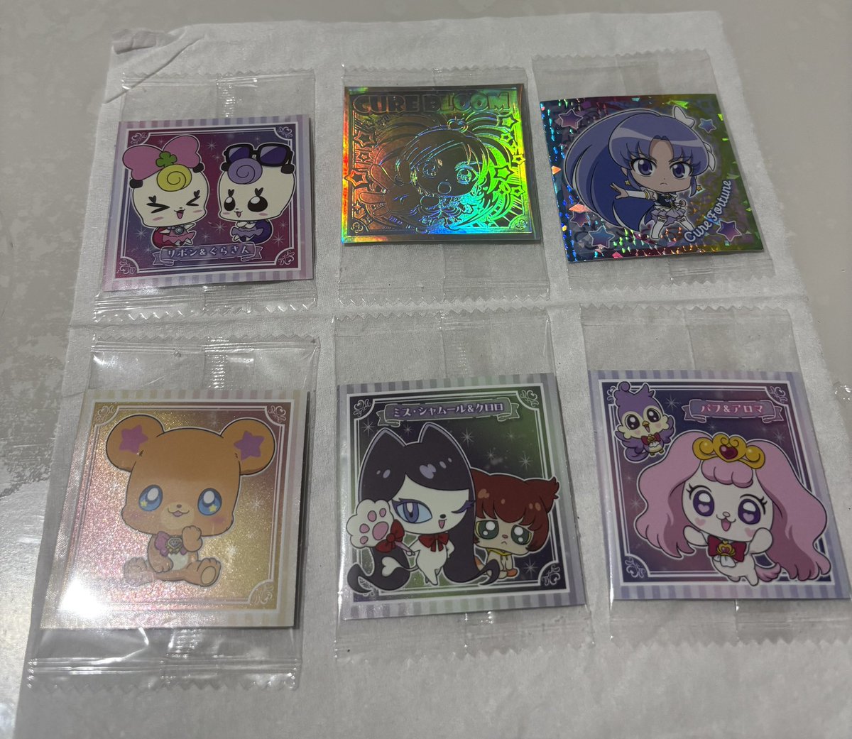 suzuparty2's tweet photo. 【再掲】【交換】
プリキュア にふぉるめーしょん　
オールスターズシールウエハース4

（譲）画像のもの
（求）画像2枚目※キュアブラック https://t.co/8SzsieC1uB