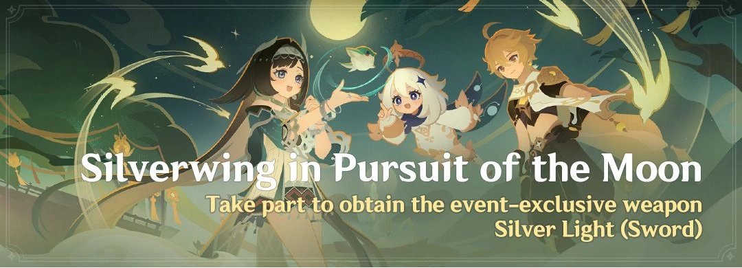 papilirons's tweet photo. Hallo! Chu buka joki Genshin untuk event Silverwing in Pursuit of the Moon🌙 

💰All Clear IDR 70.000💰

Sudah include daily and spend 160 + 40 Resin (domain/leyline only), traveler’s tales, claim Battle Pass points, expedition rewards, serta loyalty card!🤍 https://t.co/Upn5HUeETz