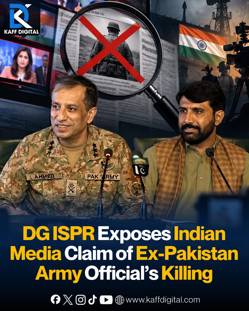 KaffDigital's tweet photo. @OfficialDGISPR  Lt Gen Ahmed Sharif Chaudhry addressed reports circulating in Indian media that Mohammad Asif, also known as Hashim Moosa, had been killed during an encounter in Korag, Jammu and Kashmir.

#KaffDigital #DGISPR #HashimMoosa #Pakistan #India #Kashmir #Pahalgam https://t.co/1lR2U5Er8k
