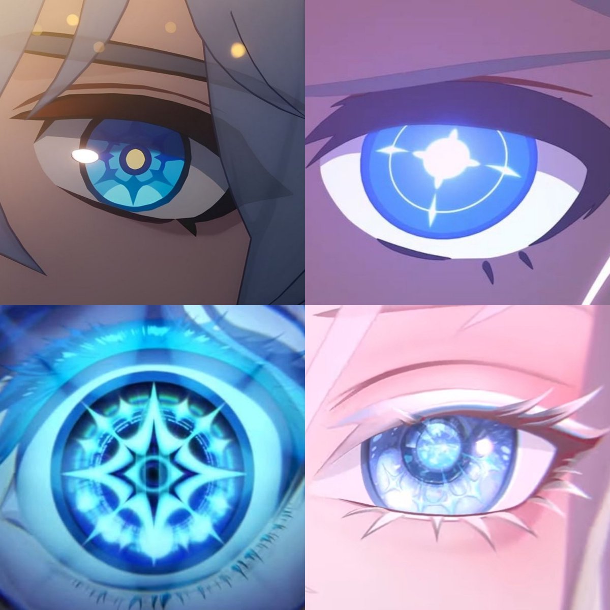 eIioholic's tweet photo. if i had a nickel for every time i liked a character with white hair, blue eyes, and a star-shaped halo circling their pupils, i’d have four nickels, which isn’t a lot, but it’s weird that it’s happened four times https://t.co/NsIH0nJKzF