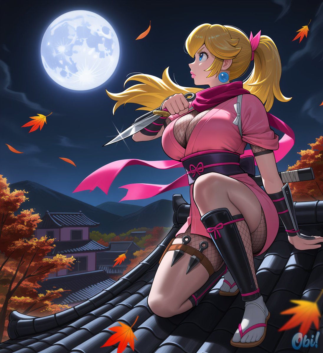Obibin1's tweet photo. Have an autumn-tied ninja Peach! https://t.co/CuFPXed3ie