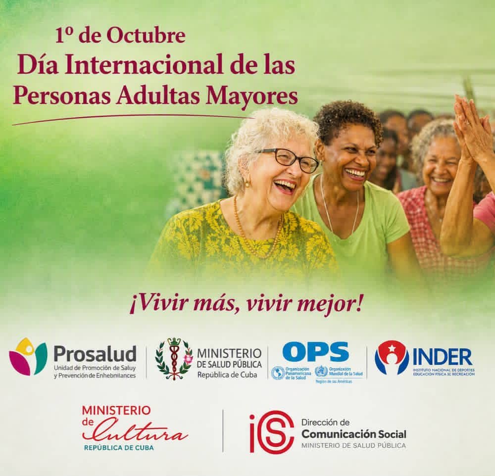 DraGelcys's tweet photo. La elección de este día busca visibilizar y reconocer la contribución de los adultos mayores al desarrollo social, económico y cultural, así como crear conciencia sobre los desafíos del envejecimiento poblacional .
#LaHabanaEsSalud https://t.co/a2HYZOIswR