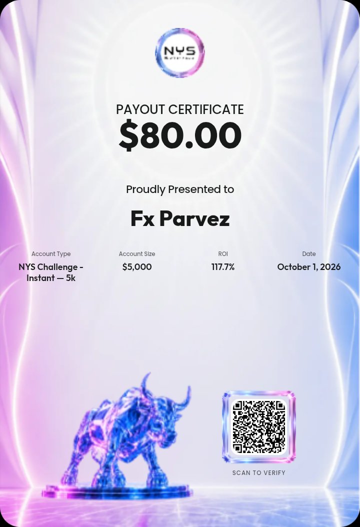 CryptoZenithX's tweet photo. FIRST PAYOUT FROM @NYSMarkets
​$80.00 secured. Small win, big step. System works! 🎯
​#Forex #NYSMarkets #PropFirm https://t.co/H67Oo4S8wF