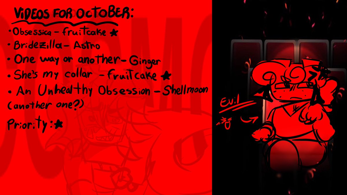 Herb_Cokiee's tweet photo. List of possible animations I will make this October. 👀🍰🍓🩸💥‼️ #dandyworld #dandysworldart https://t.co/2XH90JbFr7