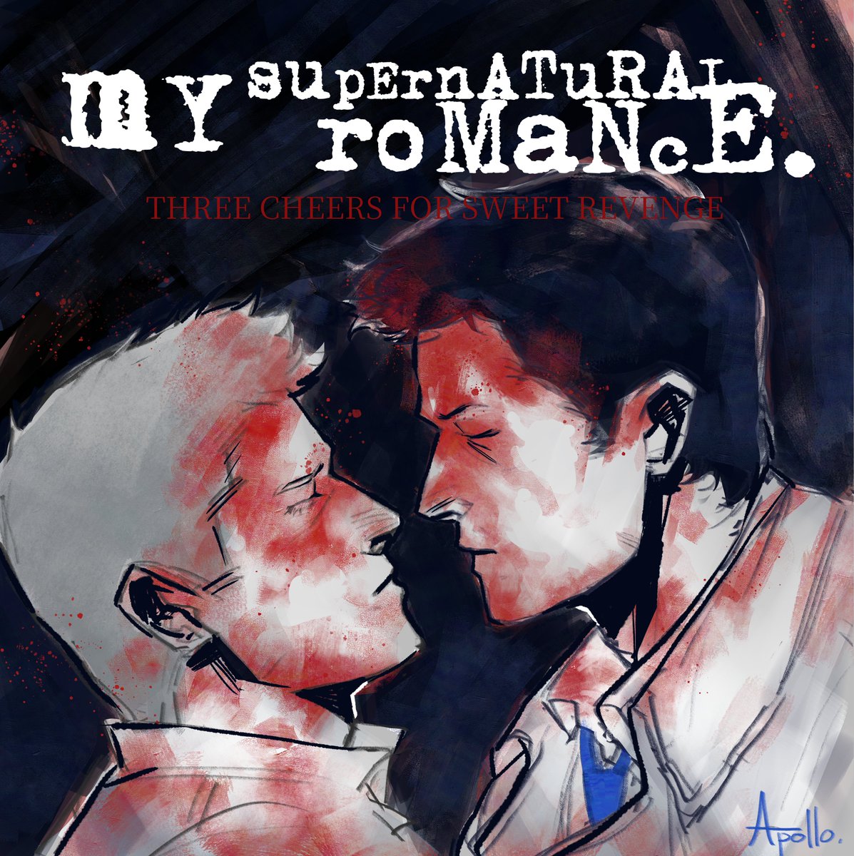 aitung3D's tweet photo. My Chemical Romance but it's #destiel https://t.co/1j92N6AdFN