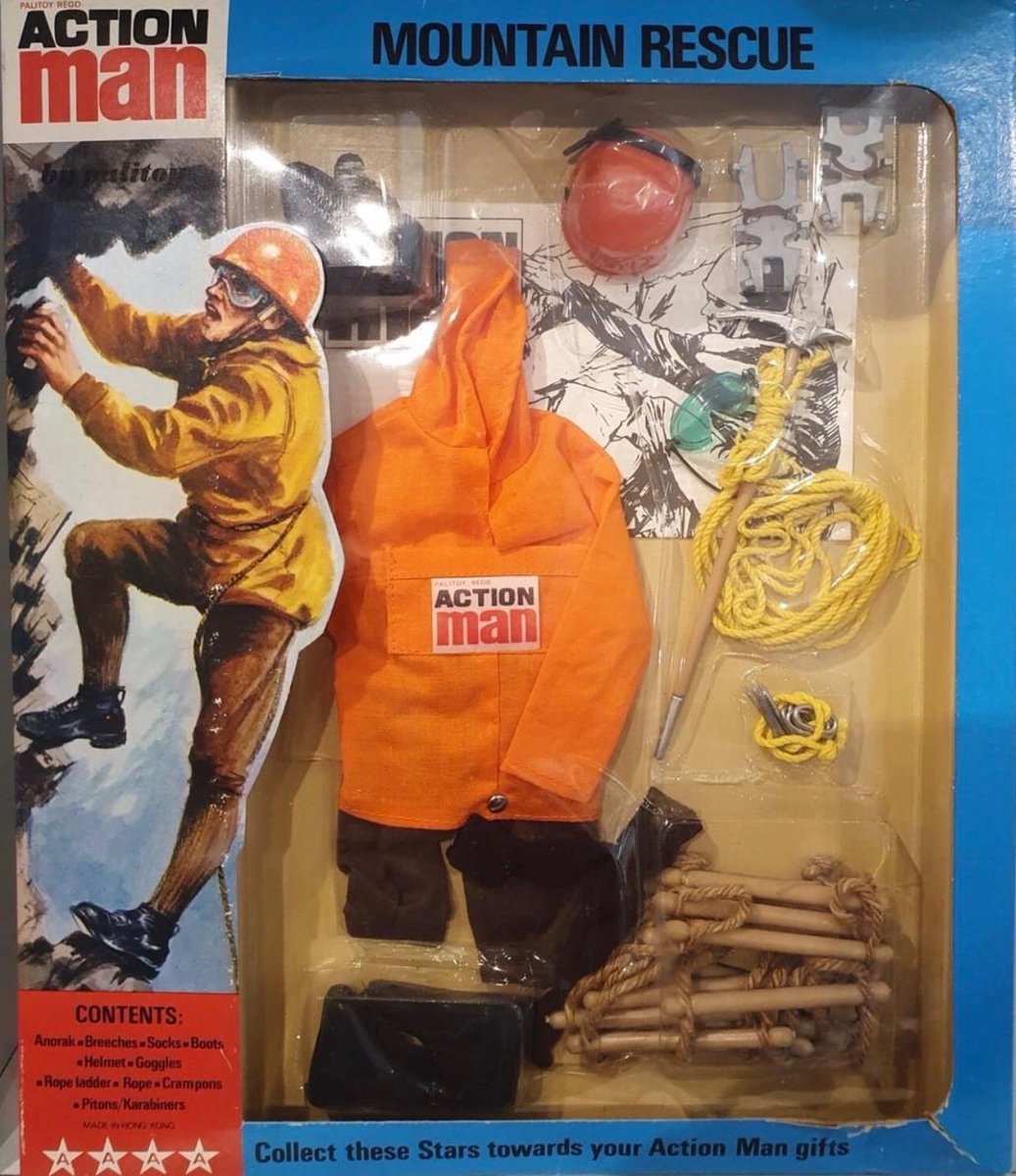 toys_retro's tweet photo. Action Man Mountain Rescue — Ready for Adventure! 🏔️🧗♂️
#ActionMan #Palitoy #MountainRescue #VintageToys #RetroToys #70sToys https://t.co/o4mwOmHFrG