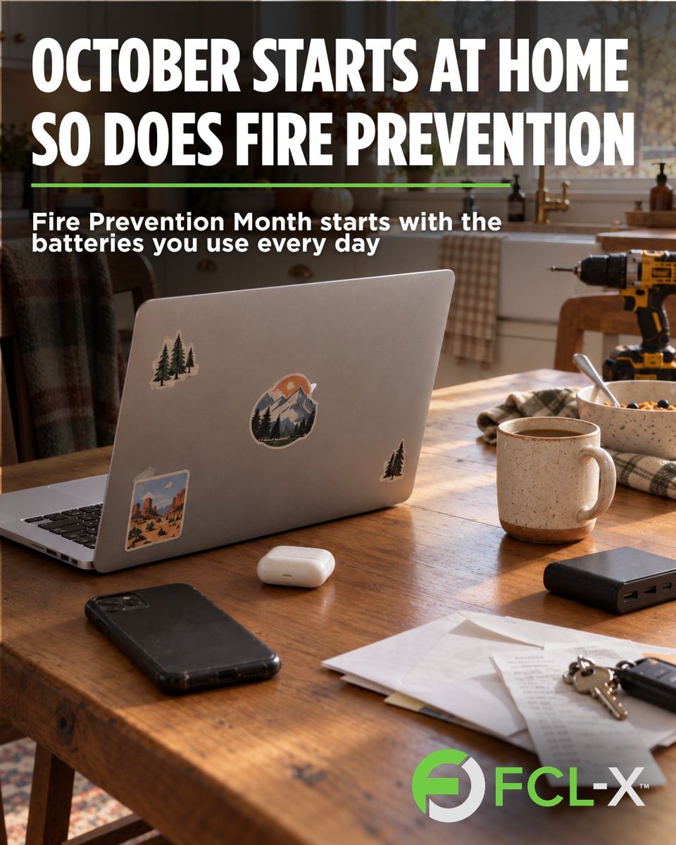 FCLXFireSafety's tweet photo. October starts at home. Count the rechargeable devices in one room and check their charging instructions.

Explore FCL-X: https://t.co/Do6uxwWBSw" https://t.co/3OTviRUhqa