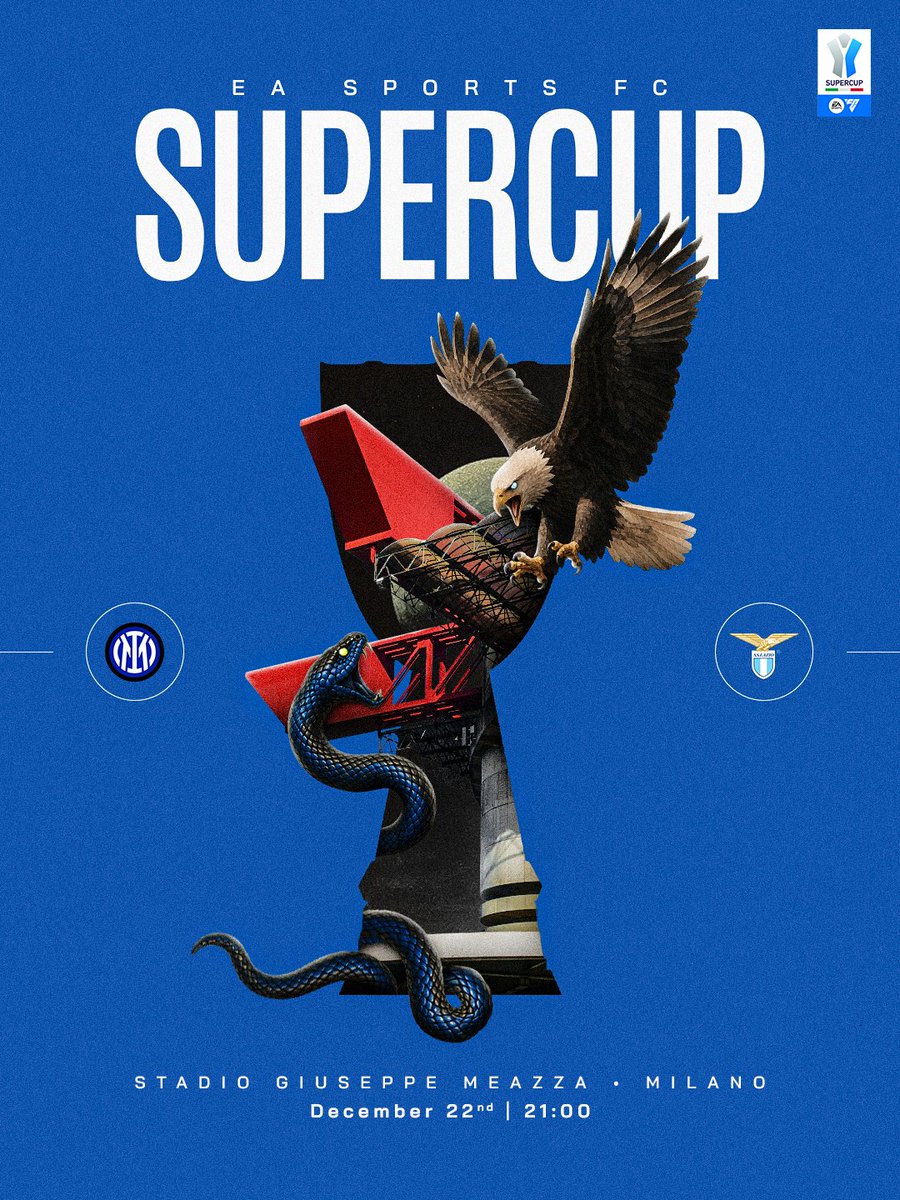 SerieA's tweet photo. Due squadre, un trofeo 🏆
Save the date 🗓️

#EASPORTSFCSupercup https://t.co/1QoVmnsAU8