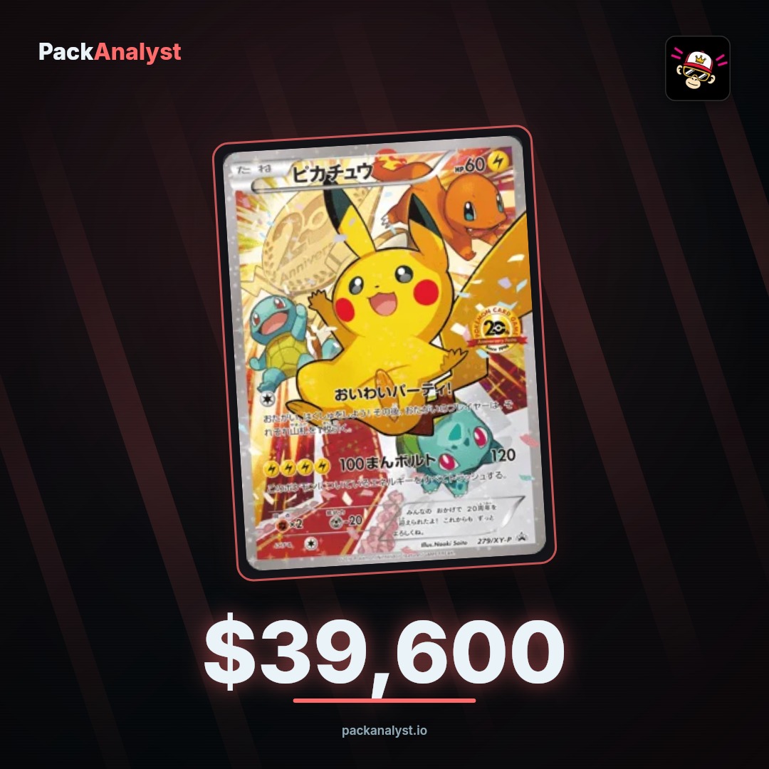 PackAnalyst_io's tweet photo. 🚀 Now THAT is a hit. @TiltRips.

ピカチュウ to $39,600. Entry $1,000, return +3860%.

Measured, not hyped. https://t.co/JpsbeAMQwQ