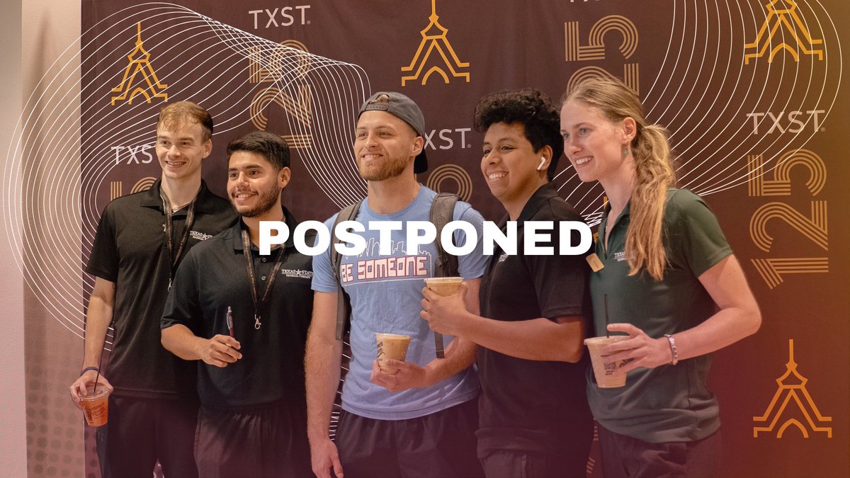 TXSTGradCollege's tweet photo. POSTPONED: Our Brews, Bites, and Bobcats event has been postponed for the safety of our community due to the forecasted weather. A new date will be announced at a later time.☔️ @txstrrc https://t.co/hRVjLaJwb1