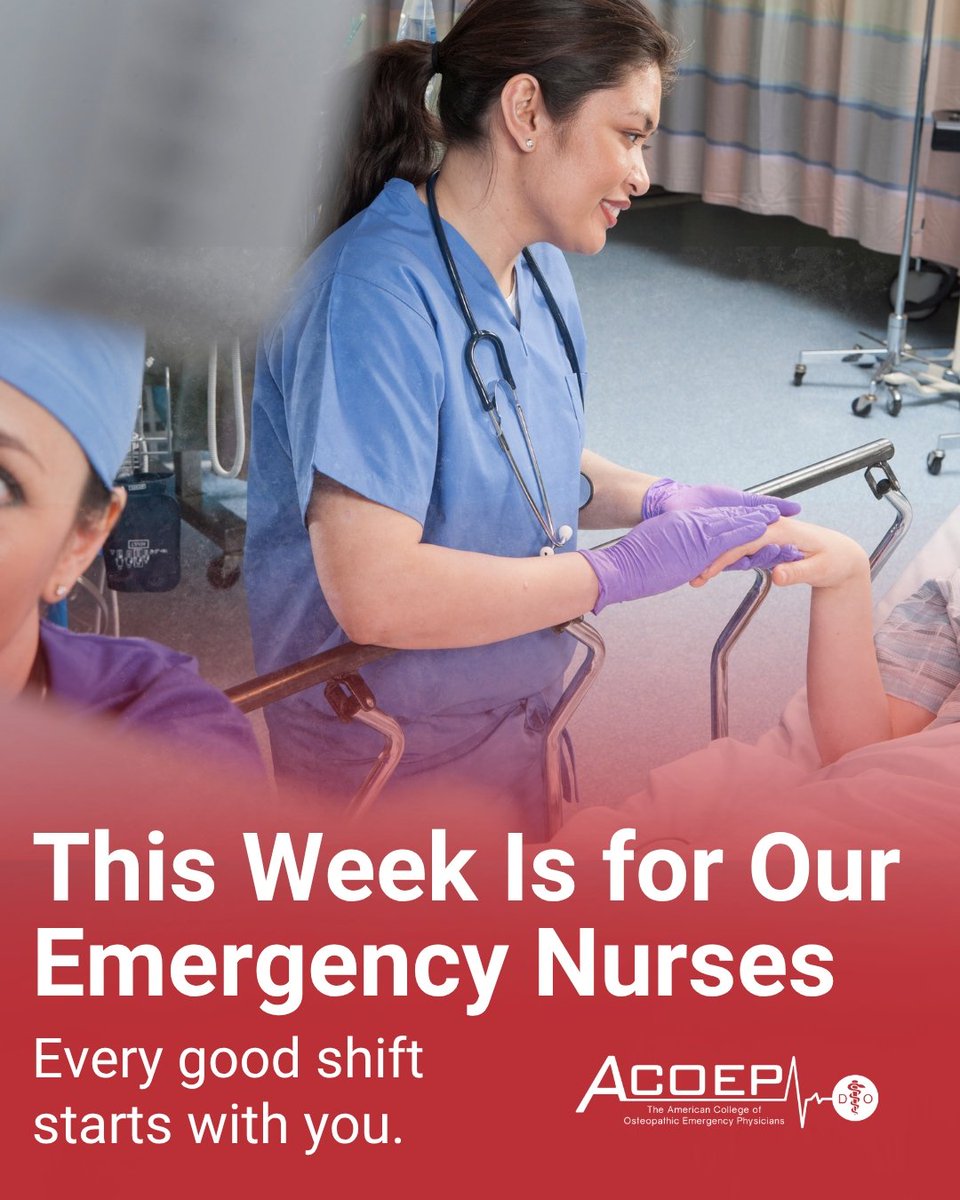ACOEP's tweet photo. This week is for our emergency nurses. 💙 

They run the board, get the line on the first stick, and hold the chaos together at 3 a.m.

Every good shift starts with you. Thank you.

#EmergencyNursesWeek #EDNurses #ACOEP https://t.co/FUz0umzMLU