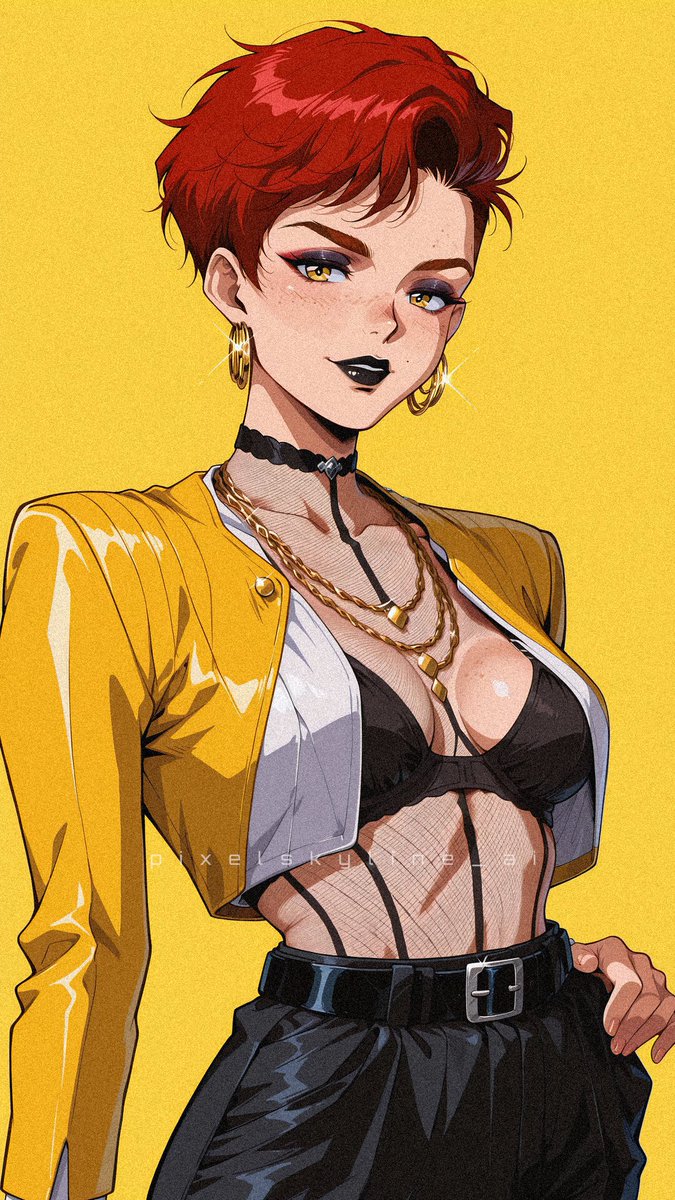pixelskyline_ai's tweet photo. Night City’s finest, running the streets on high-voltage chrome and dangerous ambition. 🌆⚡️🦾🖤 https://t.co/eTGuz0xQlf