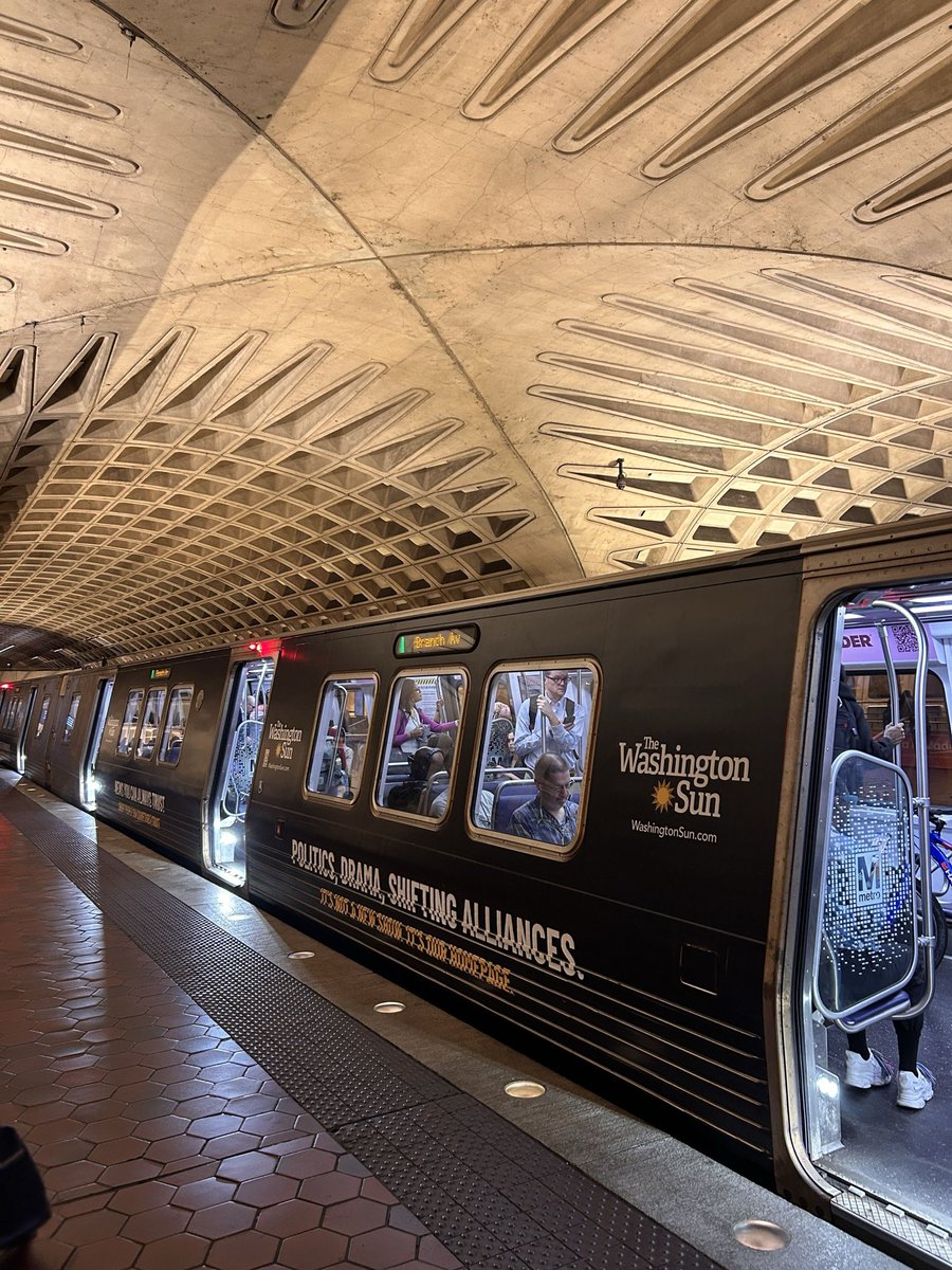 jstein_sun's tweet photo. The Washington Sun now coming to a DC metro stop near you 🌞🌞🌞 https://t.co/9vnklei7Ut