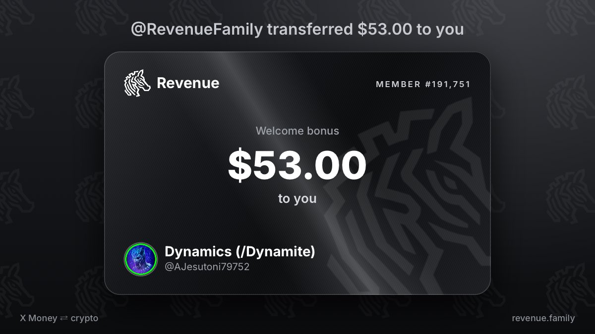 AJesutoni79752's tweet photo. @RevenueFamily First money here: $53.00 from @RevenueFamily https://t.co/PIFgK5E67W