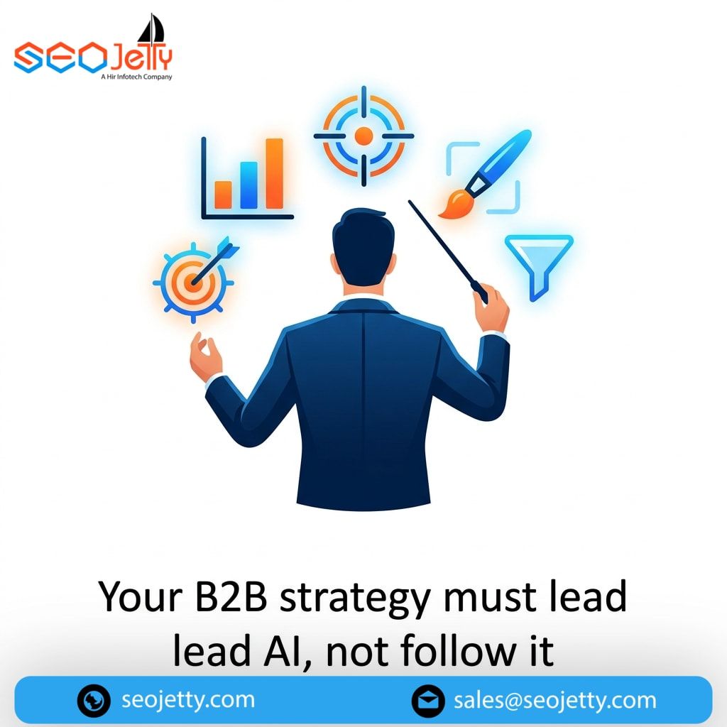 SEOjetty's tweet photo. By 2026, AI could run your entire marketing campaign. The risk? Losing your brand's unique voice in a sea of AI noise.

The solution isn't AI vs. human, but Human + AI. Your strategy guides AI's execution. We help you lead the tech.

https://t.co/K0A4FOnMUq https://t.co/zOqrbezNSy