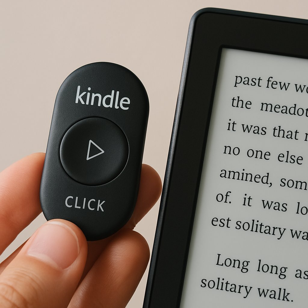 dailytechonx's tweet photo. Introducing the Kindle Click: Amazon’s $35 Bluetooth remote that lets you turn pages hands-free on your 2024+ Kindle. Perfect for reading under blankets, on a treadmill, or mid-flight. Adds seamless convenience without touchscreens. #KindleClick #Ereader #Amazon #TechNews #Gadgets #Reading

#KindleClick #Amazon #Ereader #Gadgets #Reading #TechNews

https://t.co/tvb3Dfk4hU
