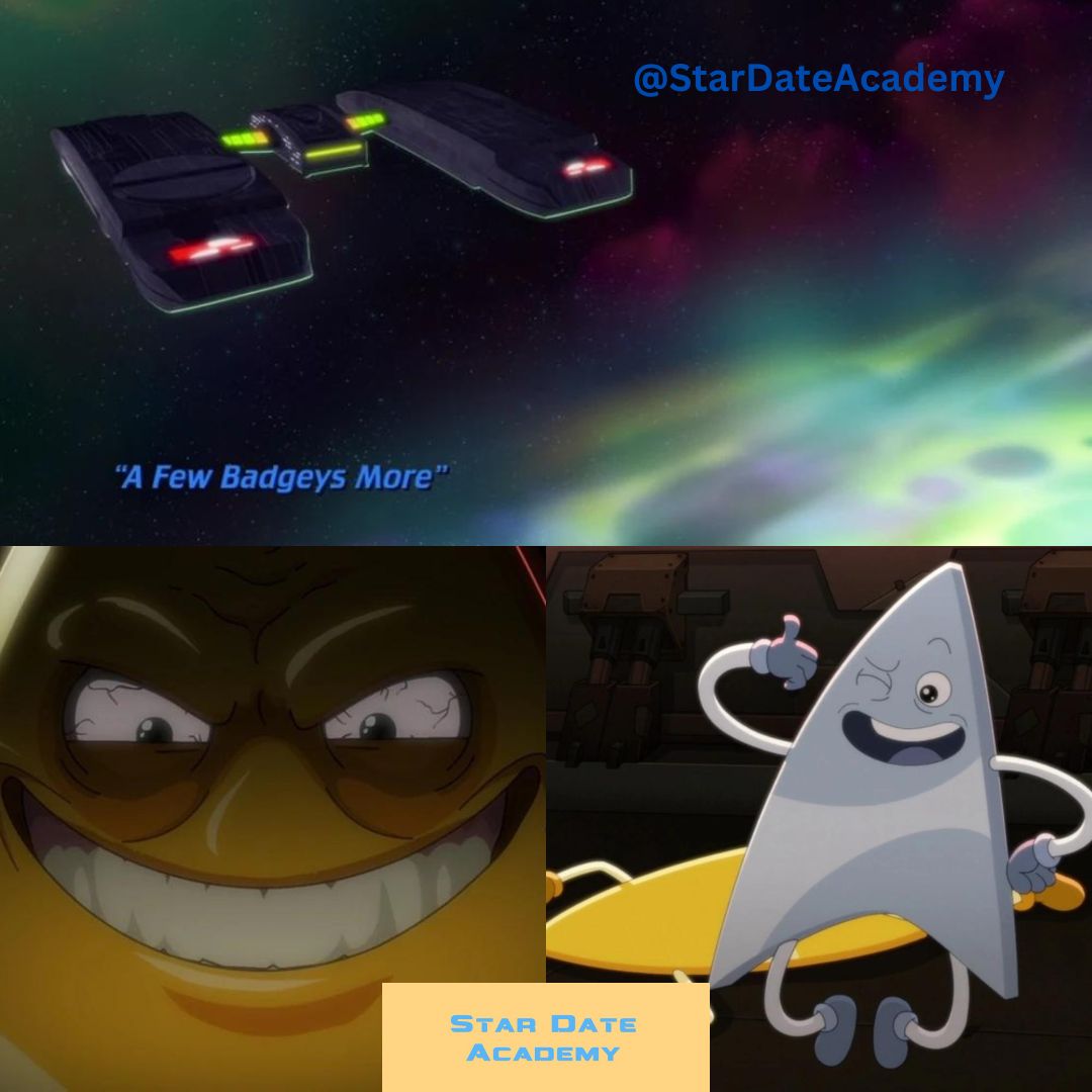 StarDateAcademy's tweet photo. On This Stardate:
1974- The Counter-Clock Incident TAS S2E6 SERIES FINALE #StarTrekTAS
2023- A Few Badgeys More LD S4E7 #StarTrekLowerDecks https://t.co/EWdVMpoMRr