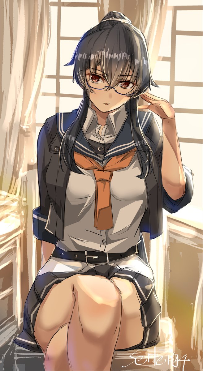 seitei04's tweet photo. 秘書艦mode矢矧(メガネ装備)
#艦これ #矢矧　#メガネの日 https://t.co/wqxsDsjTm5