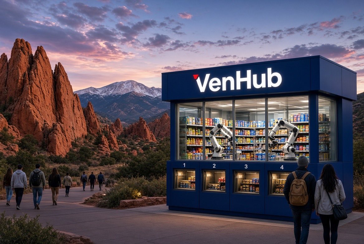 adamluftig's tweet photo. VenHub Global is the future of retail convenience. It's only a matter of time until Colorado Springs, CO and every other major city looks like this. Can't wait to see what comes next @VenHub #VenHub #VHUB #AI $VHUB https://t.co/5U5buYj4hy