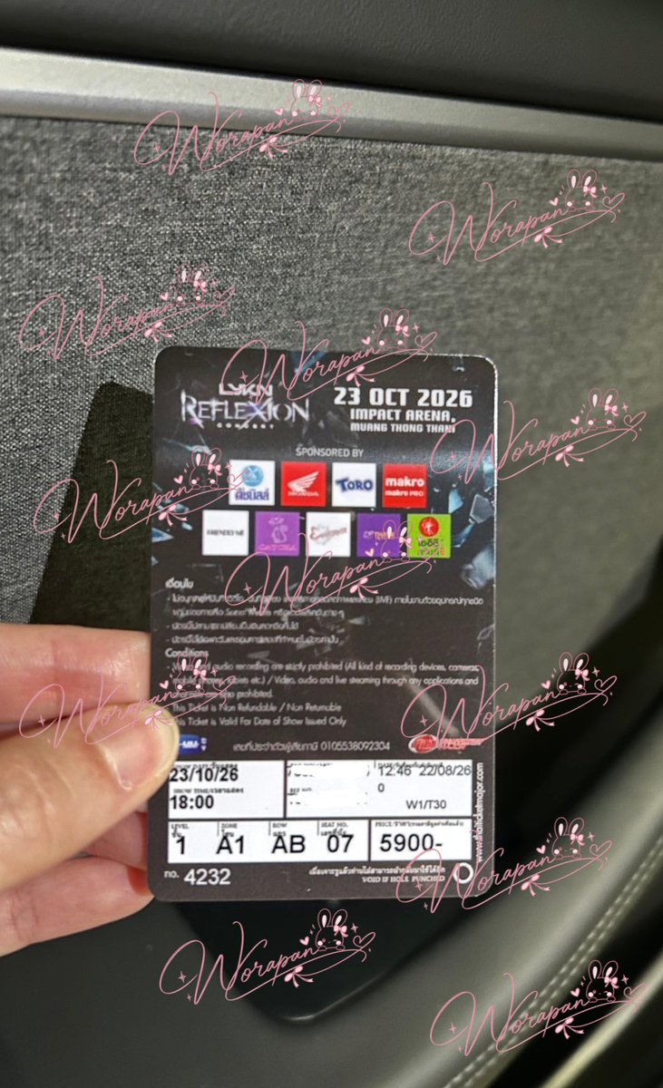 anda_panyada's tweet photo. WTS / ปล่อยบัตร #LYKNReflexionConcert 🐺🎟️✨

LYKN Reflexion Concert
• รอบวันที่ 23/10
• Zone A1 | Row AB
• 9,000.- (หน้าบัตร 5,900.-)
• All Benefit
ได้ราคาอัพมาอีกที ปล่อยตามที่ได้มาค่ะ 🥹 ปล่อยเพราะย้ายโซน ได้โซนที่ต้องการแล้วค่ะ 🙏🏻
🎫 แลกบัตรแข็งเรียบร้อยแล้วค่ะ
📩 DM ได้เลยค่ะ (เพื่อนฝากปล่อยค่ะ) / ไม่มีมัดจำ / นัดรับได้ BTS

#ตลาดนัดlykn 
#LYKNReflexionConcert 
#LYKN