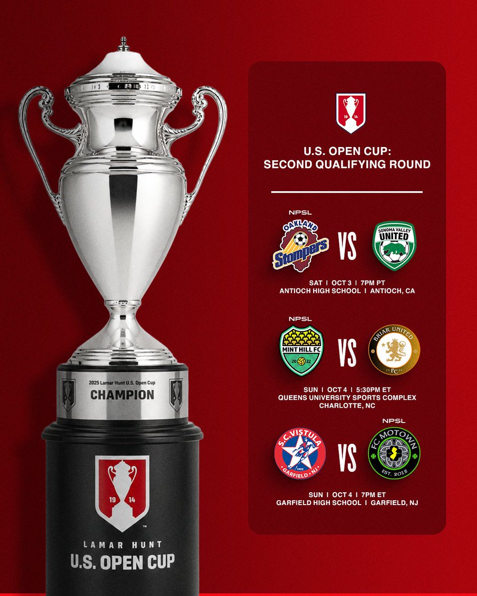 NPSLSoccer's tweet photo. Watch @OaklandStompers, @minthillfc and @fc_motown of the #NPSL this weekend in #USOC2026 qualifying action! https://t.co/EPQVGbvAZo