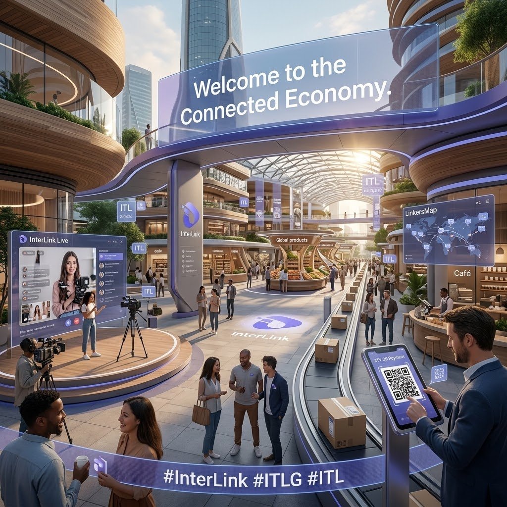 RehanUllahxib0's tweet photo. Welcome to the Connected Economy. 🌉 InterLink Day 79 brings live streams, smart payments, and global trade into one seamless ecosystem. 
#InterLink #ITLG #ITL https://t.co/8ppNHzmTLu