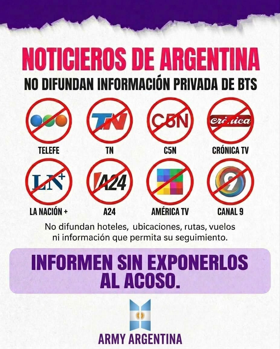 VequiHolmes's tweet photo. Viendo lo que está pasando con los medios y ciertos personas que parecen no entender la importancia de la seguridad de los tannies en otros países, es bueno hacer campaña por adelantado para Argentina, que conocemos bien de lo que son capaces, like y RT de todas las Argmys! https://t.co/QKQpCMmqrh