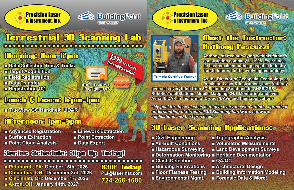 BPOhioValley's tweet photo. YOU'RE INVITED to Our Terrestrial #3DScanning Lab Training Series!
Learn More & RSVP!
https://t.co/gtolYzQl6D
#PLI #Construction #ConstructionLife #ConstructionIndustry #ConstructionSolutions #ConTech #ConstructionTech #ConstructionTechnology #BIM #VDC #MEP #AGC #AIA #AEC https://t.co/EtZAmKNE6V