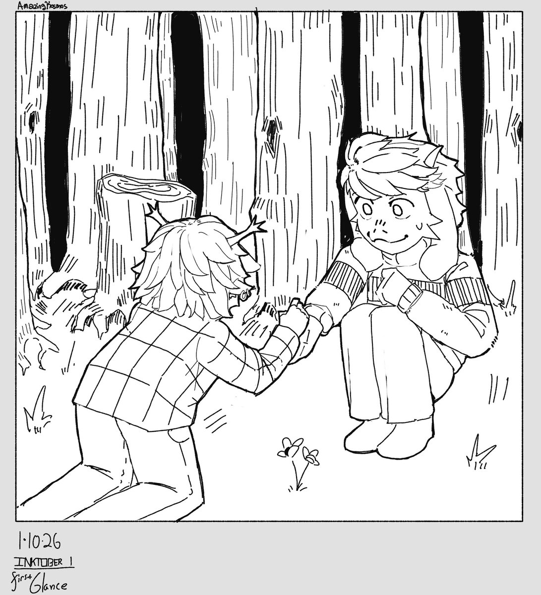 AmazingKosmos's tweet photo. Inktober! First Glance. https://t.co/3M4S9DNDax