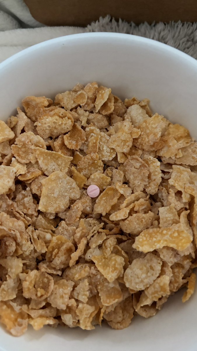 W3PSS's tweet photo. They don’t tell you this but when you grow up the toys from the cereal box turn into percs in the cereal bowl https://t.co/5ALyRw7TOP