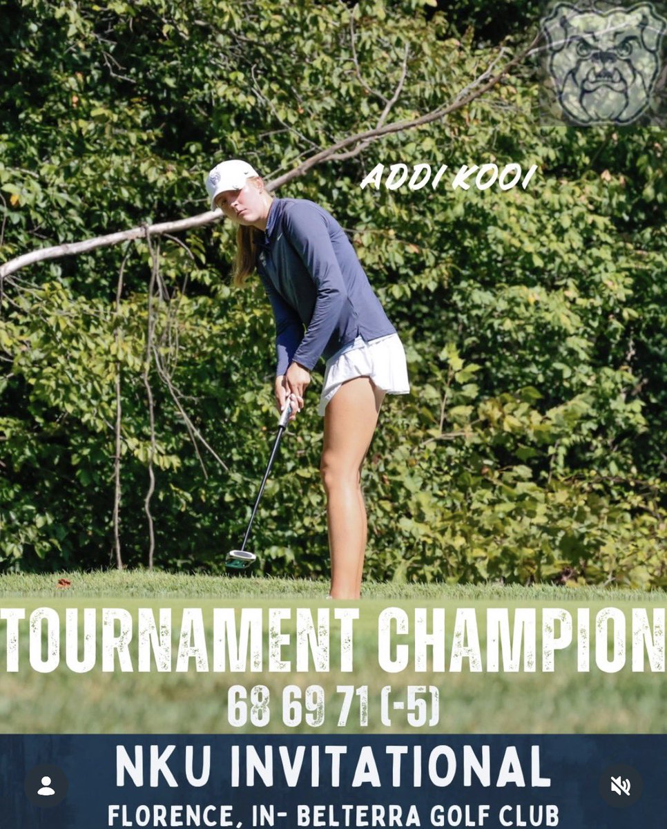 ButlerUGolf's tweet photo. 🏆 DOMINANT AT BELTERRA 🏆
Addi Kooi gets the WIN, finishing 8 shots clear of the field! 🔥
What a performance from the Bulldog sophomore! 🐶⛳️
#GoDawgs https://t.co/wEU01MJWlZ