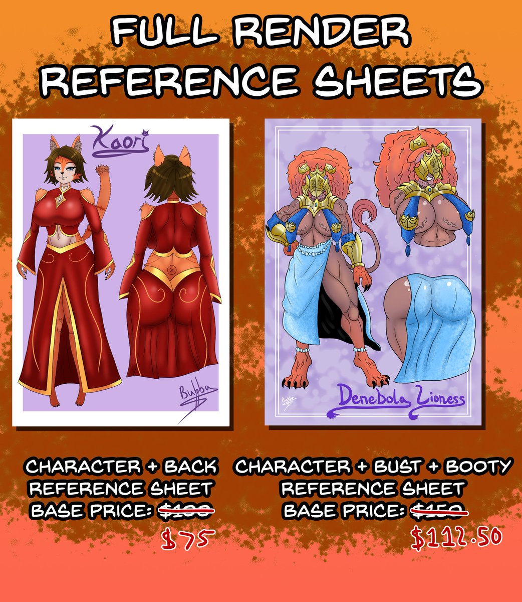 ArtBubba's tweet photo. 🎃HALLOWEEN MONTH IS HERE!! 🎃

25% off on Character Illustrations, YCH's, Character Reference Sheets, and my Adoptables in VGen. 

If you would like to have your ideas come to life, feel free to shoot me a message here and we can work something out. I'll be taking 5 slots for October. :3

#VgenComm #commission #ych
#nsfw #halloween