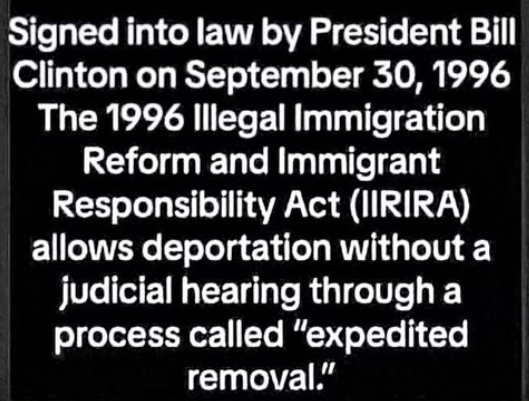 SaltyGoat17's tweet photo. Hey liberals...

What's going on right now was signed into law by YOUR GOLDEN BOY!!

So spare us your BS Fake Outrage!! https://t.co/ynm2x5M1xp