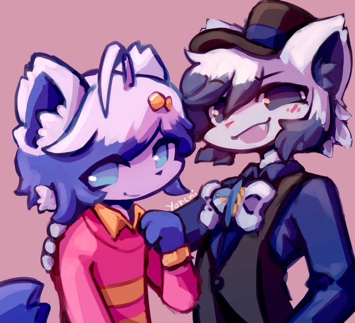 Yorchi_yor's tweet photo. both of sweet treats! i really like the scrapped design tbh

#yonkagor #yonkagorfanart https://t.co/b3GKanrFUg