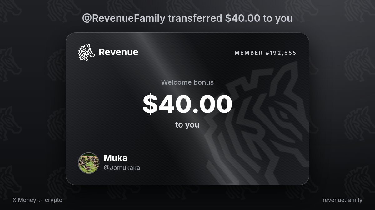 Jomukaka's tweet photo. @RevenueFamily welcomed me with $40.00 https://t.co/QSNa8nGLp8